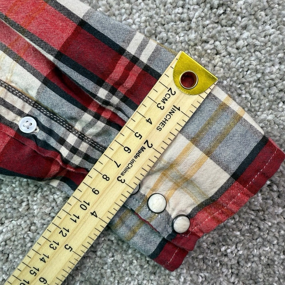 Salt Valley Long‎ Sleeve Pearl Snap Western Button Front Shirt Mens Large Plaid - Picture 8 of 12